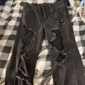 American eagle outfitters women’s Distressed Black Jeans